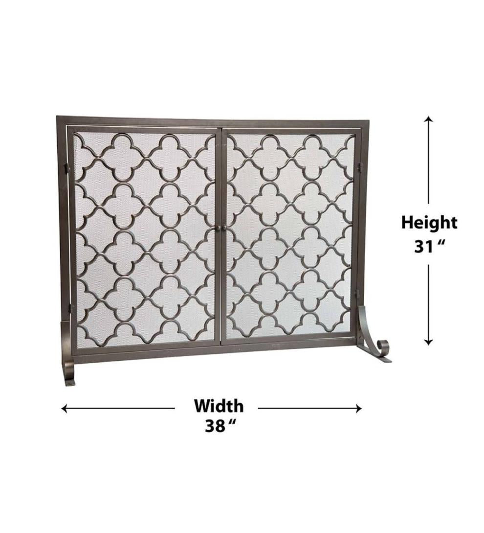 Plow & Hearth Fireplace Screens With Doors Fireplace & Hearth Geometric Fireplace Screen With Two Doors