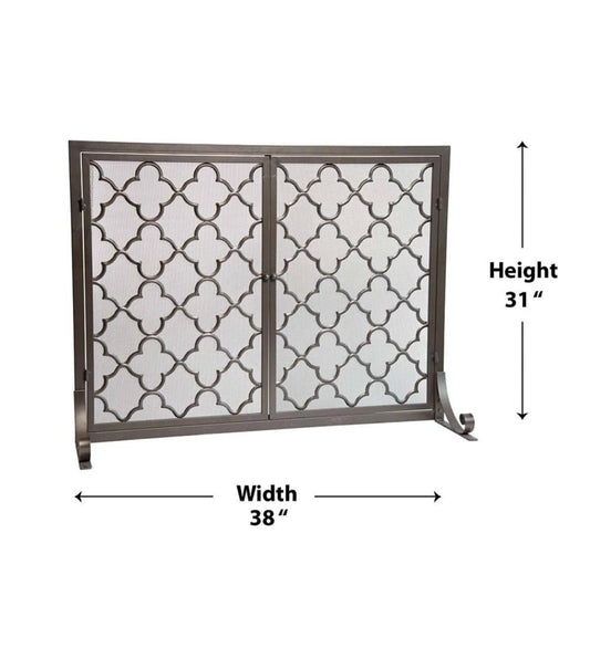 Plow & Hearth Fireplace Screens With Doors Fireplace & Hearth Geometric Fireplace Screen With Two Doors