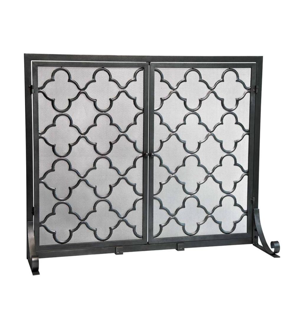 Plow & Hearth Fireplace Screens With Doors Fireplace & Hearth Geometric Fireplace Screen With Two Doors