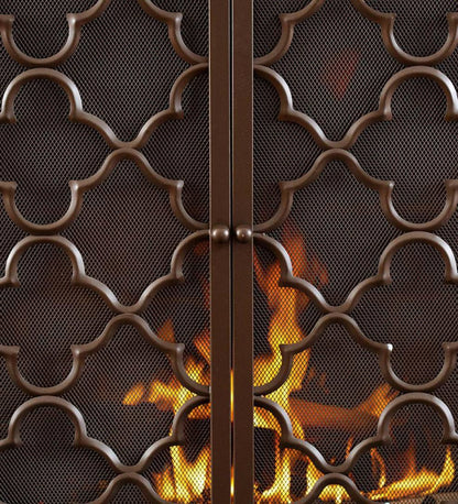 Plow & Hearth Fireplace Screens With Doors Fireplace & Hearth Geometric Fireplace Screen With Two Doors