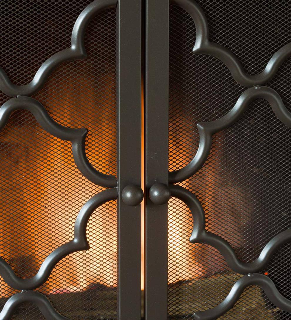 Plow & Hearth Fireplace Screens With Doors Fireplace & Hearth Geometric Fireplace Screen With Two Doors