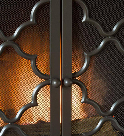 Plow & Hearth Fireplace Screens With Doors Fireplace & Hearth Geometric Fireplace Screen With Two Doors
