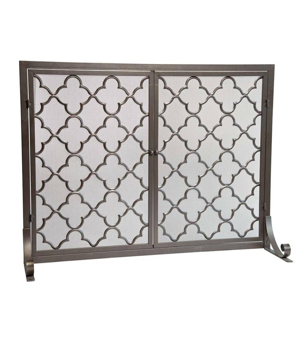 Plow & Hearth Fireplace Screens With Doors Fireplace & Hearth Geometric Fireplace Screen With Two Doors