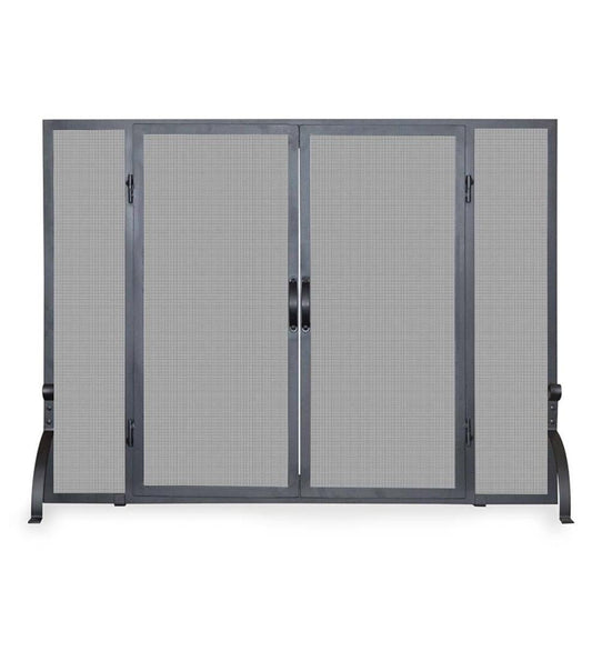 Plow & Hearth Fireplace Screens With Doors Fireplace & Hearth Single Panel Wrought Iron Fireplace Screens With Doors