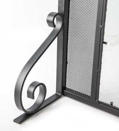 Plow & Hearth Fireplace Screens With Doors Fireplace & Hearth Steel Fire Screen With Two Doors And Tempered Glass Accents