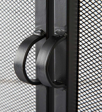 Plow & Hearth Fireplace Screens With Doors Fireplace & Hearth Steel Fire Screen With Two Doors And Tempered Glass Accents