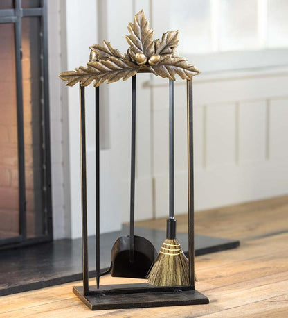 Plow & Hearth Fireplace Tool Sets Fireplace & Hearth Acorn And Oak Leaf Fireplace Tool Set