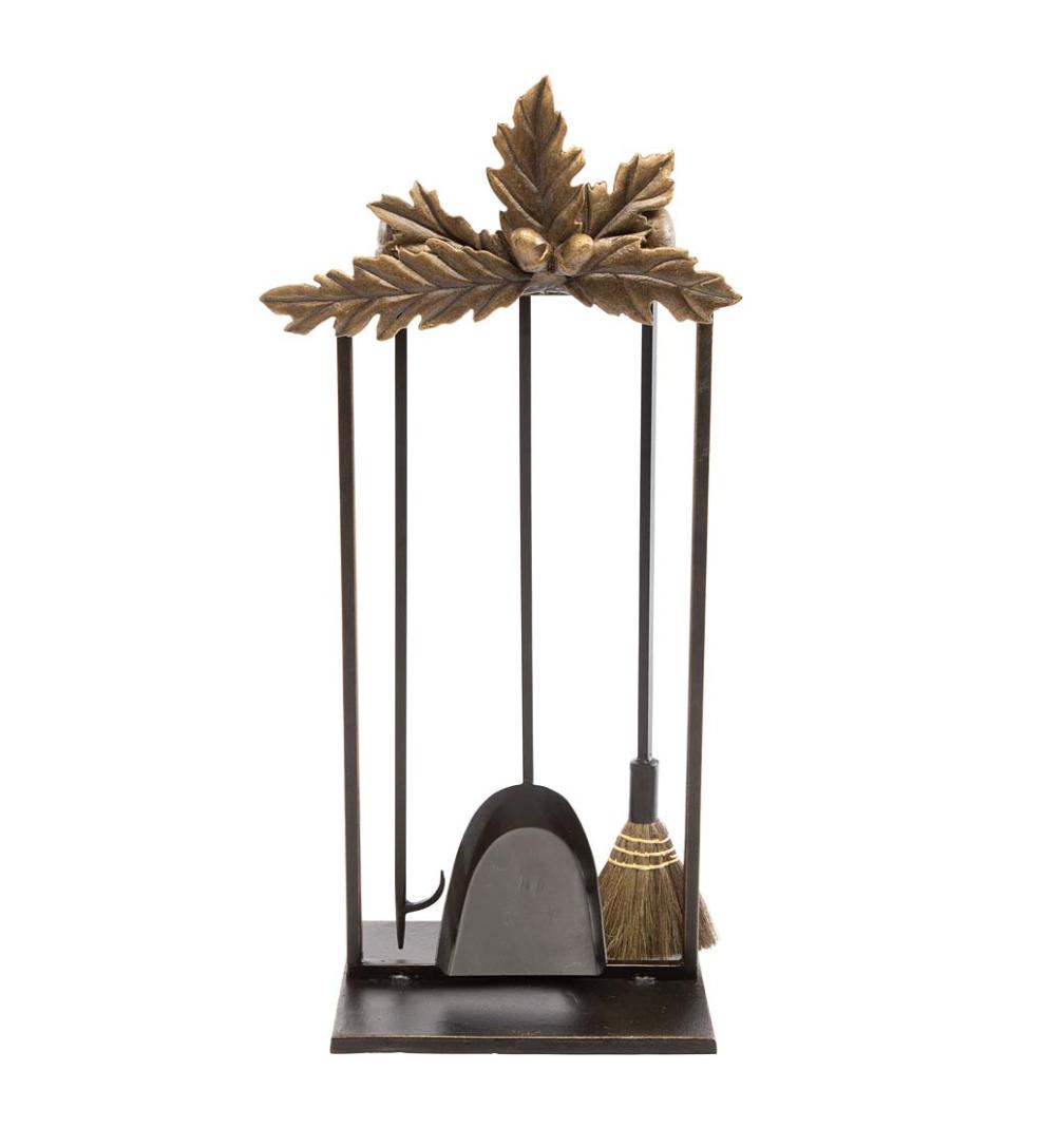 Plow & Hearth Fireplace Tool Sets Fireplace & Hearth Acorn And Oak Leaf Fireplace Tool Set
