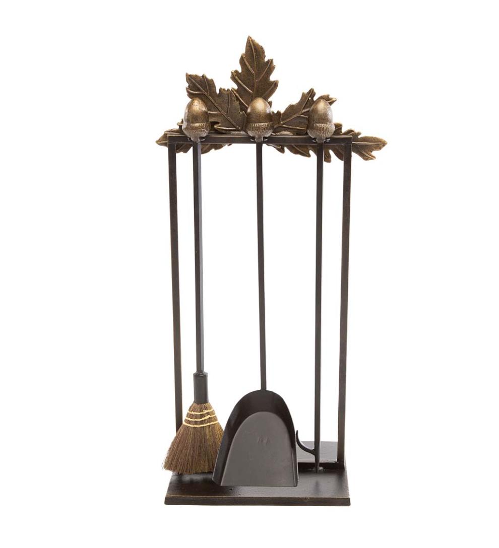 Plow & Hearth Fireplace Tool Sets Fireplace & Hearth Acorn And Oak Leaf Fireplace Tool Set