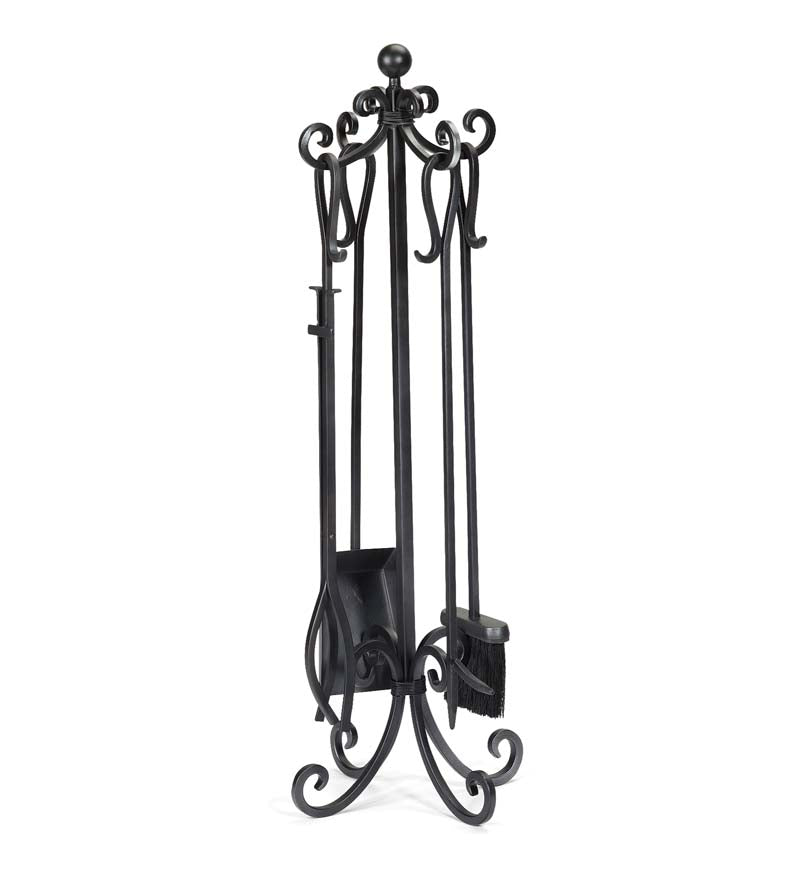 Plow & Hearth Fireplace Tool Sets Fireplace & Hearth Crest Fireplace Tool Set - Black