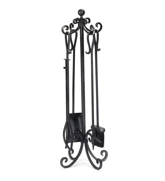 Plow & Hearth Fireplace Tool Sets Fireplace & Hearth Crest Fireplace Tool Set - Black