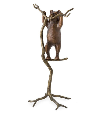 Plow & Hearth Fireplace Tool Sets Fireplace & Hearth Curious Bear Cub Cast Aluminum Fireplace Tool Set