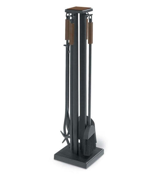Plow & Hearth Fireplace Tool Sets Fireplace & Hearth Forged Iron Arts & Crafts Fireplace Tool Set - Bronze