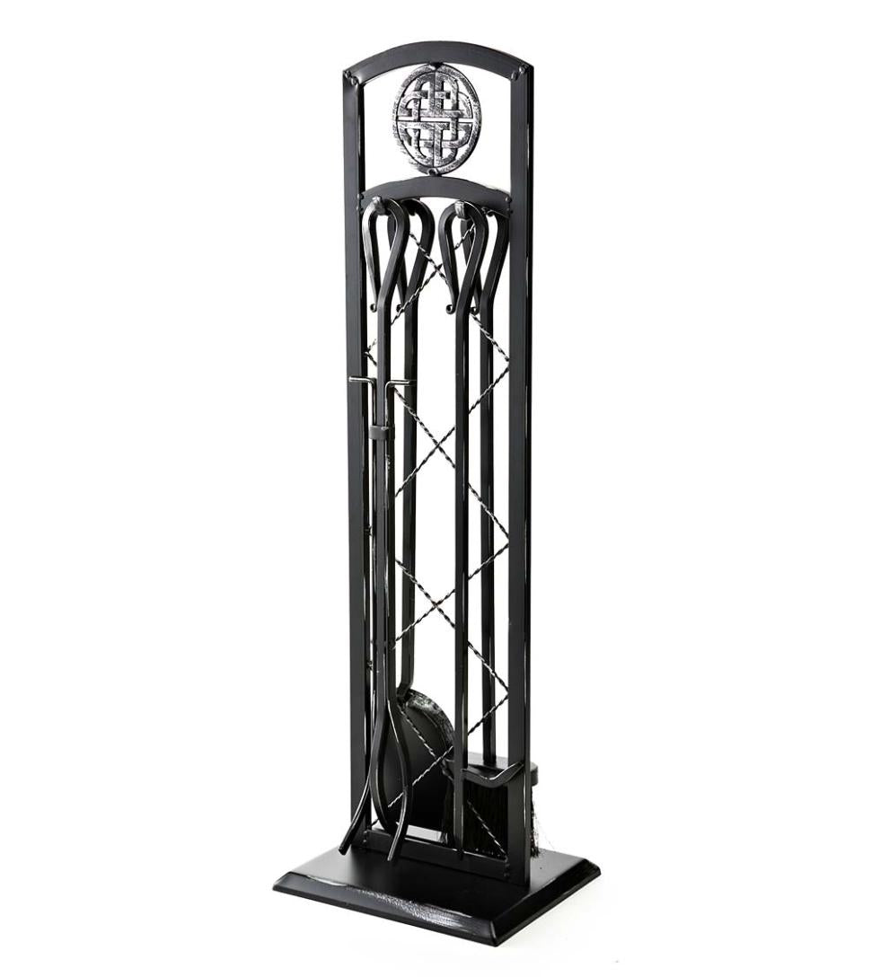 Plow & Hearth Fireplace Tool Sets Fireplace & Hearth Four-Piece Celtic Knot Hearth Tools Set