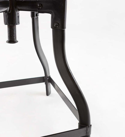 Plow & Hearth Footstools Indoor Living Allegheny Reclaimed Wood Adjustable Stool With Metal Base
