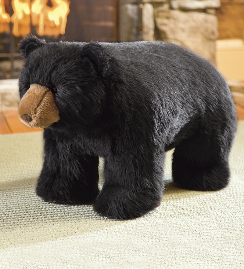Plow & Hearth Footstools Indoor Living Black Bear Footstool