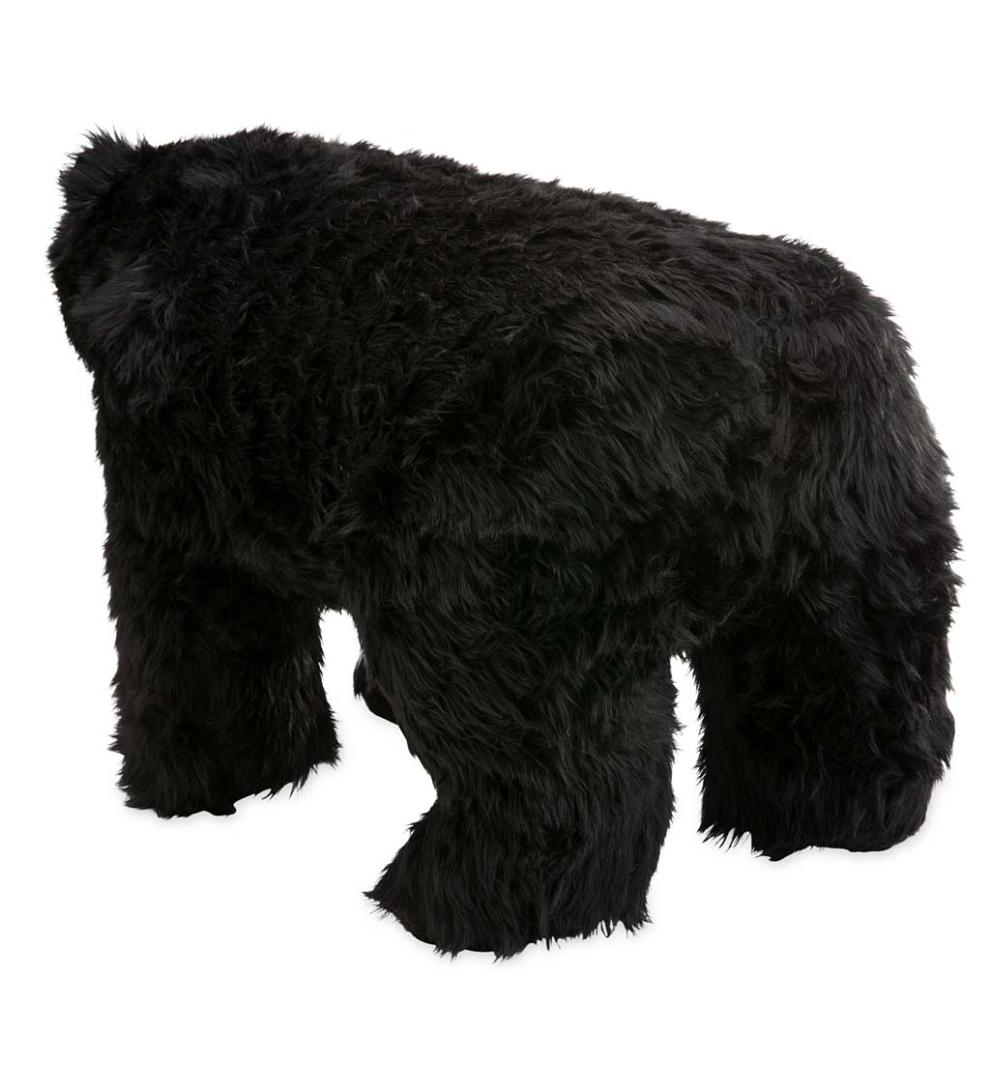 Plow & Hearth Footstools Indoor Living Black Bear Footstool
