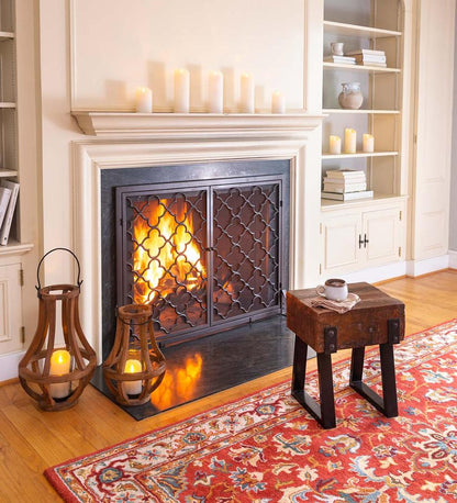 Plow & Hearth Footstools Indoor Living Richland Indoor/Outdoor Reclaimed Wood Stool/Side Table