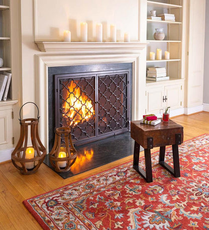 Plow & Hearth Footstools Indoor Living Richland Indoor/Outdoor Reclaimed Wood Stool/Side Table