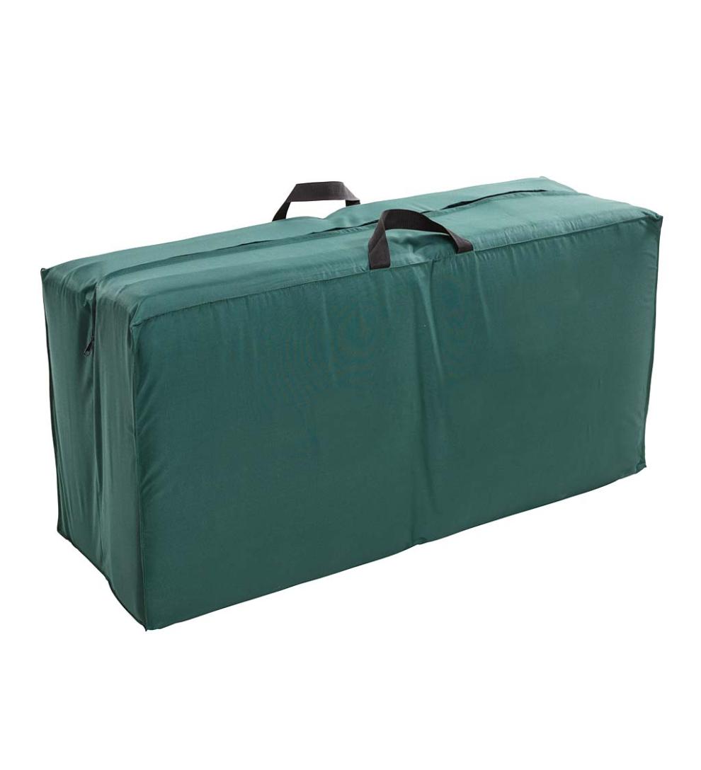 Plow & Hearth Furniture Covers Outdoor Living Classic All-Weather Outdoor Cushion Storage Bag - Green