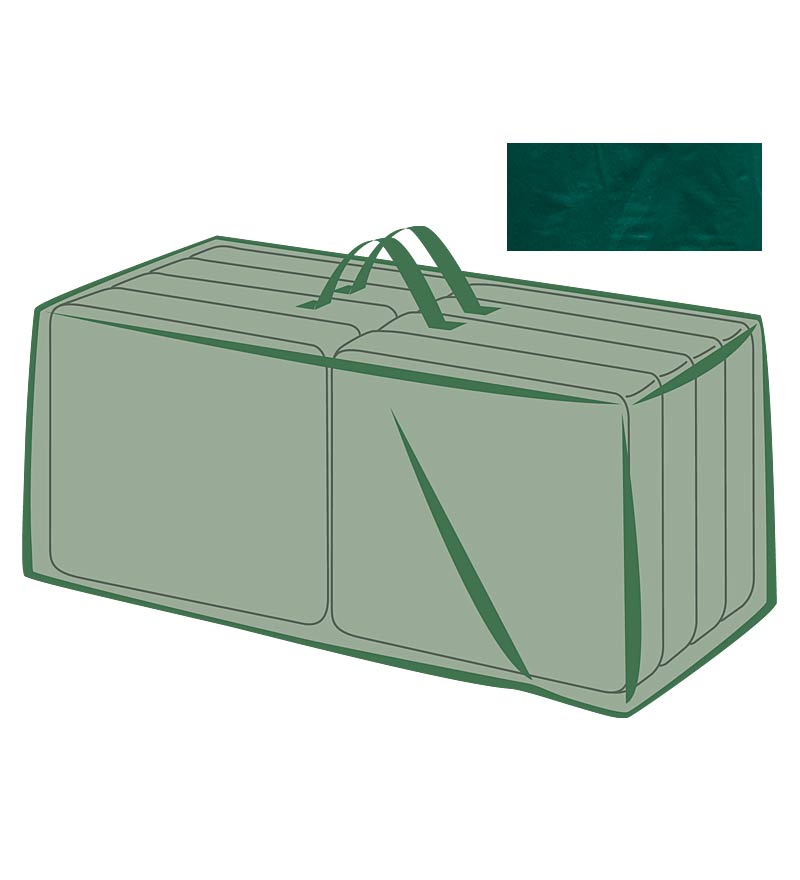 Plow & Hearth Furniture Covers Outdoor Living Classic All-Weather Outdoor Cushion Storage Bag - Green