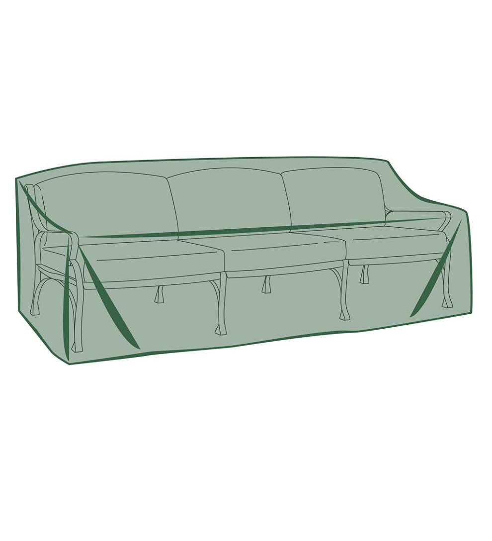 Plow & Hearth Furniture Covers Outdoor Living Classic Deep Seat Sofa Cover - Green