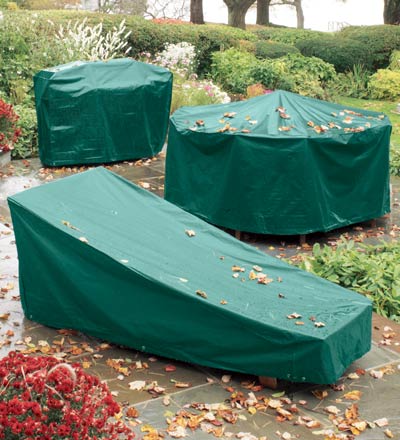 Plow & Hearth Furniture Covers Outdoor Living Classic Outdoor Furniture All-Weather Cover For Armchair - Green