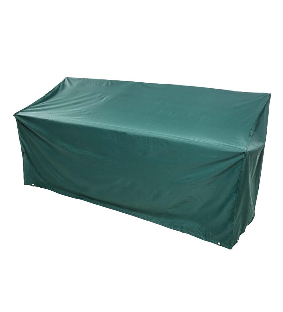 Plow & Hearth Furniture Covers Outdoor Living Classic Outdoor Furniture All-Weather Cover For Bench - Green
