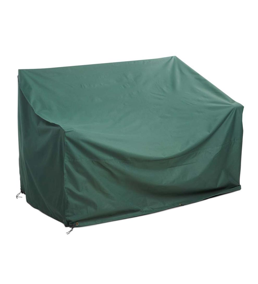 Plow & Hearth Furniture Covers Outdoor Living Classic Outdoor Furniture All-Weather Cover For Love Seat - Green