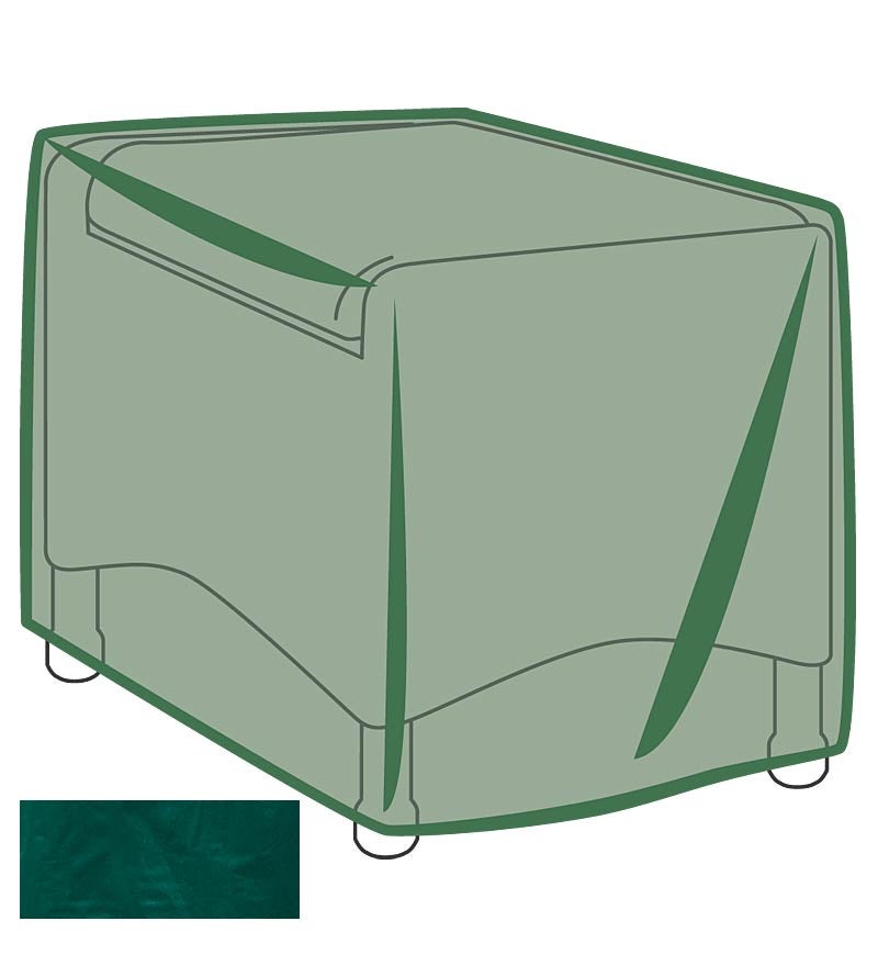 Plow & Hearth Furniture Covers Outdoor Living Classic Outdoor Furniture All-Weather Cover For Ottoman - Green