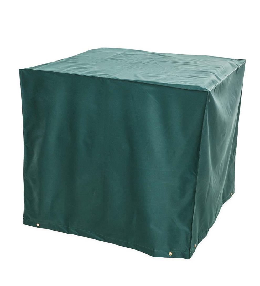 Plow & Hearth Furniture Covers Outdoor Living Classic Outdoor Furniture All-Weather Cover For Square Air Conditioner - Green
