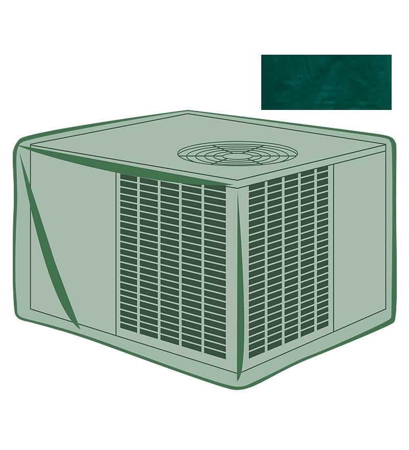 Plow & Hearth Furniture Covers Outdoor Living Classic Outdoor Furniture All-Weather Cover For Square Air Conditioner - Green