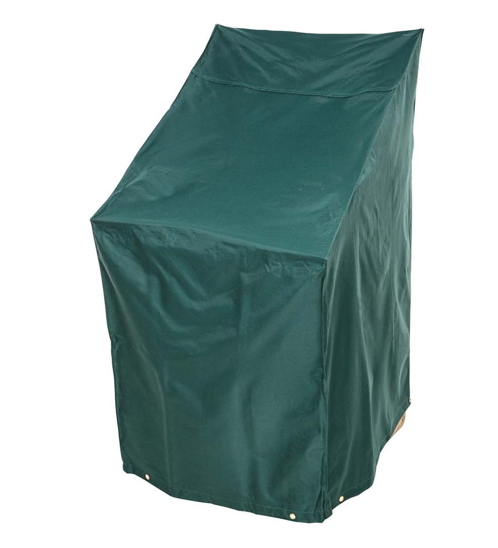 Plow & Hearth Furniture Covers Outdoor Living Classic Outdoor Furniture All-Weather Cover For Stacking Chairs - Green
