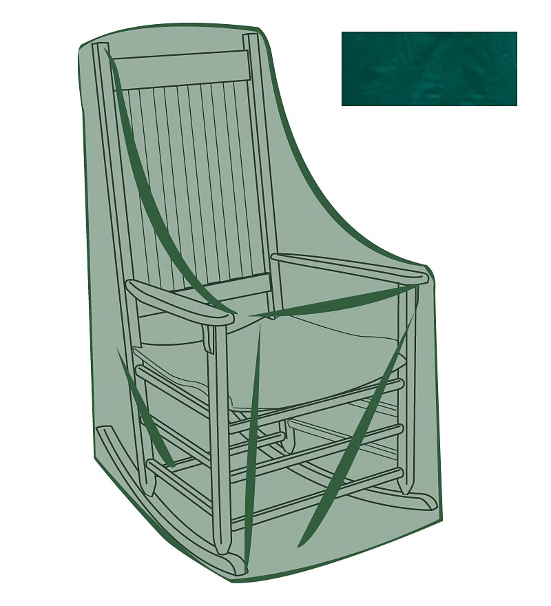 Plow & Hearth Furniture Covers Outdoor Living Classic Rocking Chair Outdoor Furniture Cover - Green