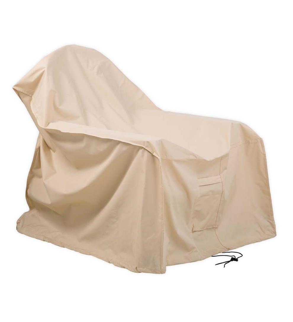 Plow & Hearth Furniture Covers Outdoor Living Deluxe Adirondack Chair Cover - Tan