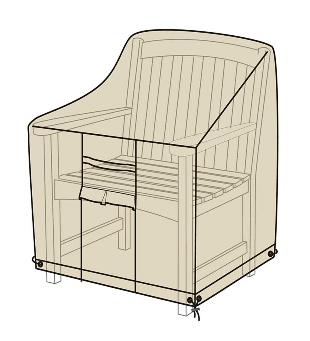 Plow & Hearth Furniture Covers Outdoor Living Deluxe Armchair Cover - Tan