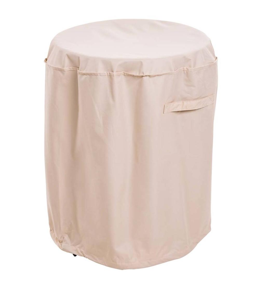 Plow & Hearth Furniture Covers Outdoor Living Deluxe Charcoal Kettle Grill Cover - Tan