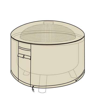 Plow & Hearth Furniture Covers Outdoor Living Deluxe Fire Pit Cover - Tan
