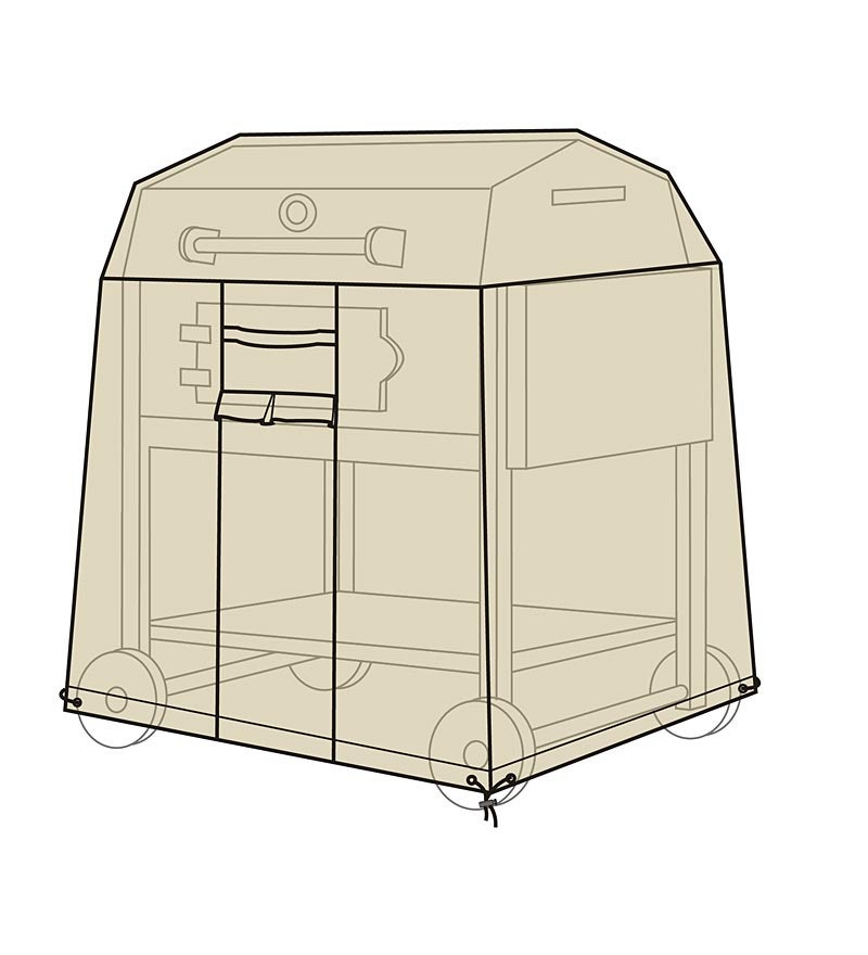 Plow & Hearth Furniture Covers Outdoor Living Deluxe Large Gas Grill Cover - Tan