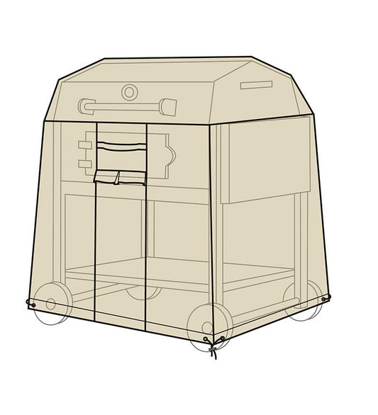 Plow & Hearth Furniture Covers Outdoor Living Deluxe Large Gas Grill Cover - Tan
