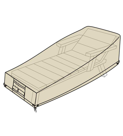 Plow & Hearth Furniture Covers Outdoor Living Deluxe Long Chaise Cover - Tan