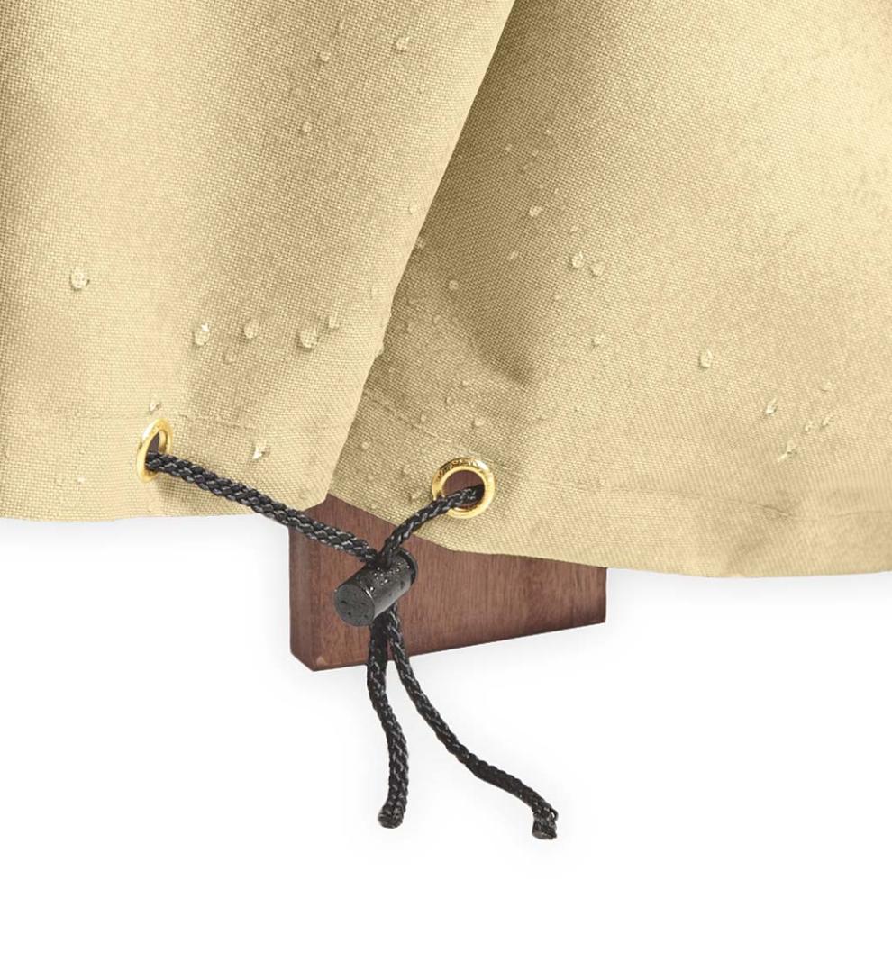 Plow & Hearth Furniture Covers Outdoor Living Deluxe Love Seat Cover - Tan