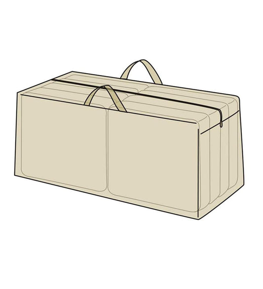 Plow & Hearth Furniture Covers Outdoor Living Deluxe Outdoor Furniture Cushion Storage Bag - Tan
