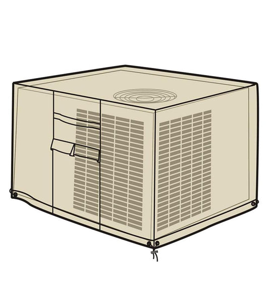 Plow & Hearth Furniture Covers Outdoor Living Deluxe Square Ac Unit Cover - Tan