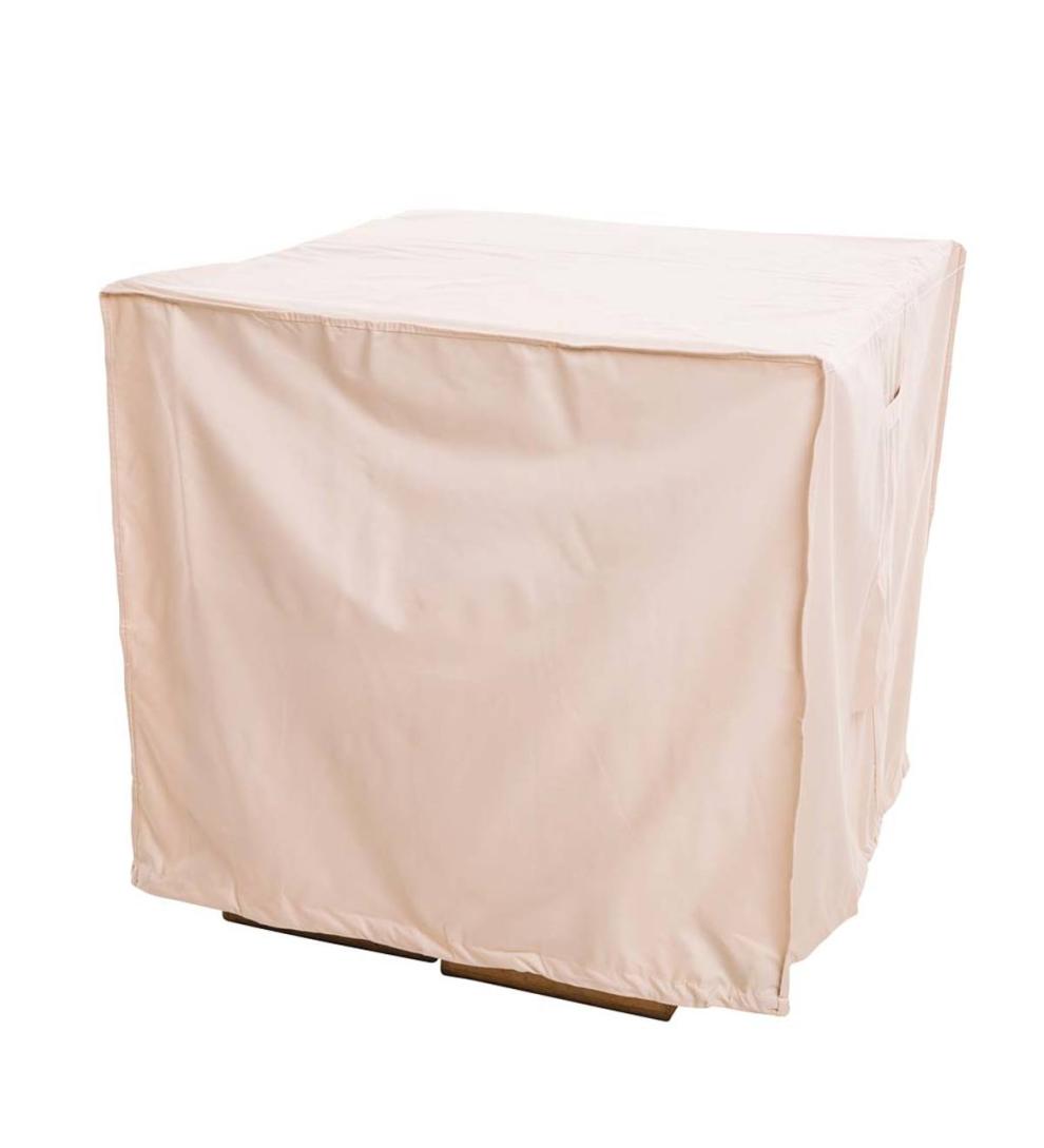 Plow & Hearth Furniture Covers Outdoor Living Deluxe Square Ac Unit Cover - Tan
