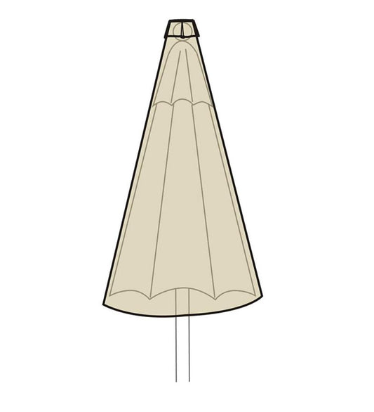 Plow & Hearth Furniture Covers Outdoor Living Deluxe Umbrella Cover - Tan