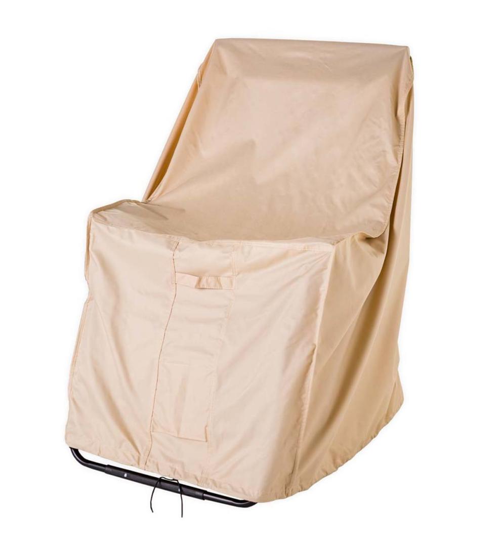 Plow & Hearth Furniture Covers Outdoor Living Deluxe Zero Gravity Lounge Chair Cover - Tan