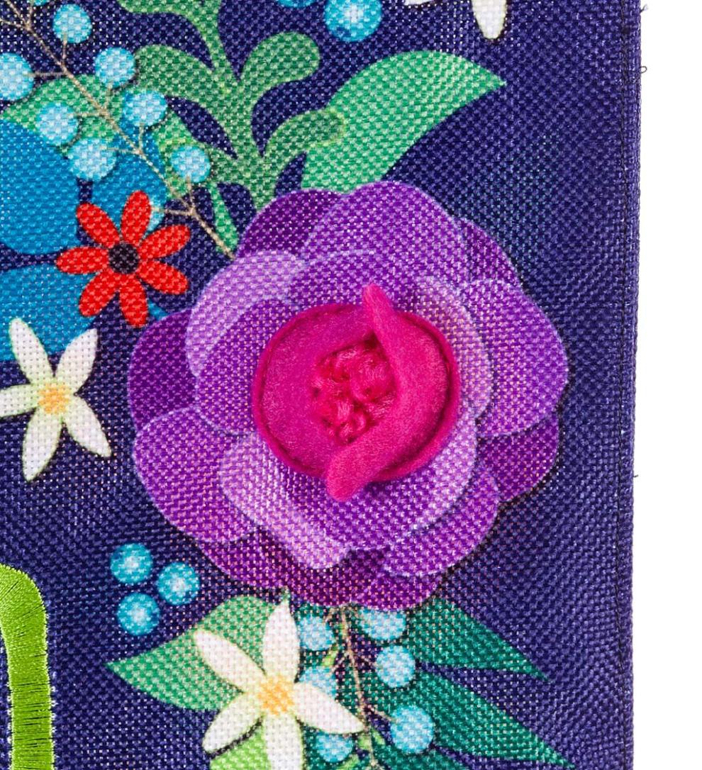 Plow & Hearth Garden Accents Yard & Garden All Things Are Possible Burlap Garden Flag