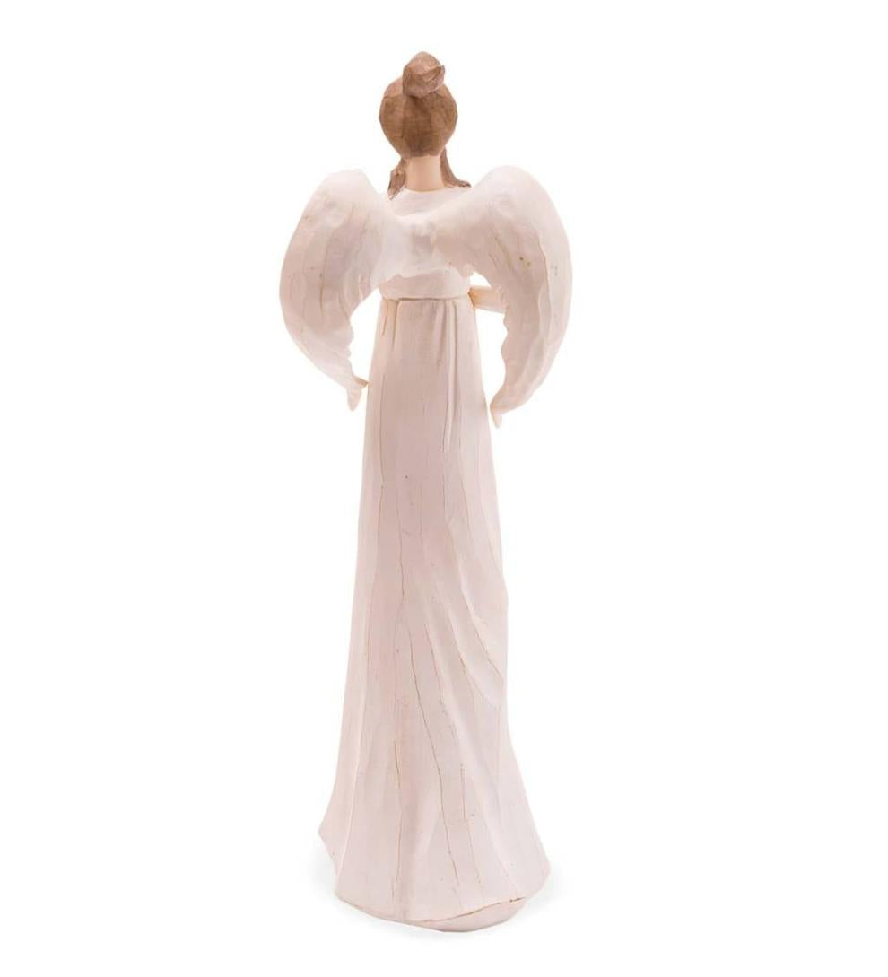 Plow & Hearth Garden Accents Yard & Garden Angel With Hands Full Of Golden Stars Indoor/Outdoor Statue