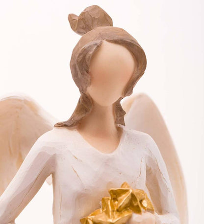 Plow & Hearth Garden Accents Yard & Garden Angel With Hands Full Of Golden Stars Indoor/Outdoor Statue